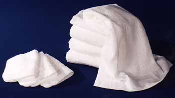 20" x 40" 5.5 lb. Thomaston Mills Cam Border Hotel Bath Towels, White