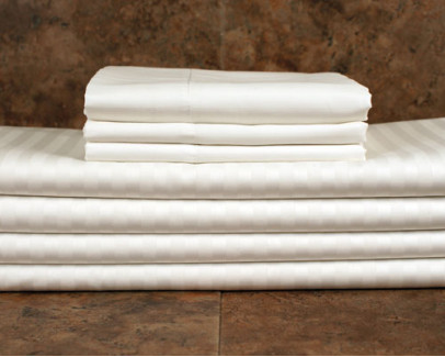 54" x 80" x 15" Lotus T-250 60% Egyptian Cotton   Fitted Sheets, Plain, Full Size