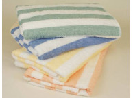 30" x 60" Fibertone™ Cabana Stripe Pool Towels, 13 lb, Grey