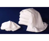 16" x 27" 3 lb. Thomaston Mills Cam Border Hotel Hand Towels, White