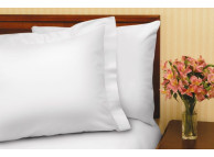 81" x 104" T-180 White Full Flat Percale Sheets