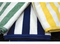 35" x 70" Ganesh Pool Towels, 20 lbs., 100% Cotton, Yellow Stripe