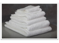 13" x 13" 1.5 lb. Oxford Viceroy White Hotel Wash Cloths