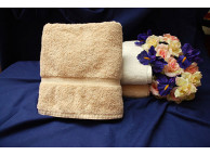 16" x 30" 4.5 lbs. Royal Suite Beige Hotel Hand Towel