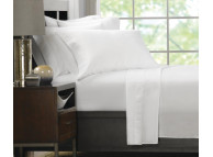 78" x 80" x 15" Ultra Touch Microfiber King Size White Fitted Sheets