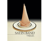 72" x 72" White Cottonblend Beauti-Damask® Satin Band Tablecloths