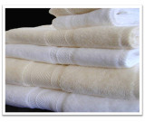 27" x 54"  15.5 lb. Oxford Miasma White XL Hotel Bath Towel