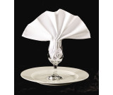 132" Round Permalux® 50/50 White Momie Center Seam Tablecloths
