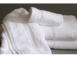 16 x 27 3.0 lbs. CAM Border Hotel Hand Towels, Beige