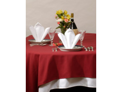120" Round Cotton Craft Dynasty Tablecloths,  7.2 oz, Black, Per Dozen