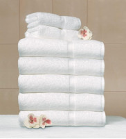 1888 Mills | Premier Terry |Bath Linen | White And Beige | 24 - 300 Per  Pack Item