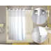 71x74 White, PreHooked Duet Shower Curtains