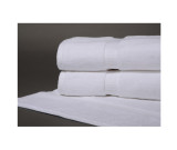 16" x 30" 5.25 lbs. Denali Luxury Dobby Border Hotel Hand Towels, White