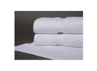 13" x 13" 1.75 lbs. Denali Luxury Dobby Border Hotel Wash Cloths, White