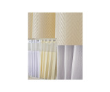 72" x 74" Ezy-Hang Chevron Shower Curtain with Voile Window and Snap-Away Liner, Beige