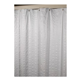 6' x 6' Regency 8 Gauge Vinyl Shower Curtain, White