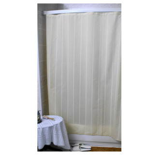 6' x 6' Super Stripe Shower Curtain, Beige