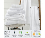 27" x 54" Sweet South™ 15 lb. 100 % American Cotton Bath Towels, White