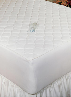 54" x 80" x 16" 3-Ply Quilted Waterproof Mattress Pads, Fitted, Long Full Size