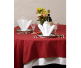 62" x 62" Cotton Craft Dynasty Tablecloths,  7.2 oz, White, Per Dozen