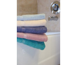 27" x 54" 17 lb. Oxford Imperiale Hotel Bath Towel, Dyed Blue Mist
