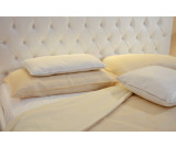 78" x 80" x 12" T-200 Bone 60/40 Percale Fitted Sheets