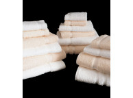 24" x 50" 10.5 lb. Westpoint Cam Border Bath Towel, White