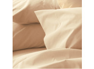 54" x 75" x 9" T-200 Millennium Full Fitted Bone 60/40 Percale Fitted Sheets
