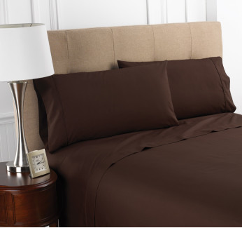 60" x 80" x 12" T-200 Martex Colors, Queen Fitted Sheets, Chocolate