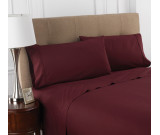78" x 80" x 12" T-200 Martex Colors, King Fitted Sheets, Burgundy