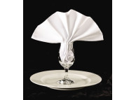 132" Round Permalux® 50/50 White Momie Center Seam Tablecloths